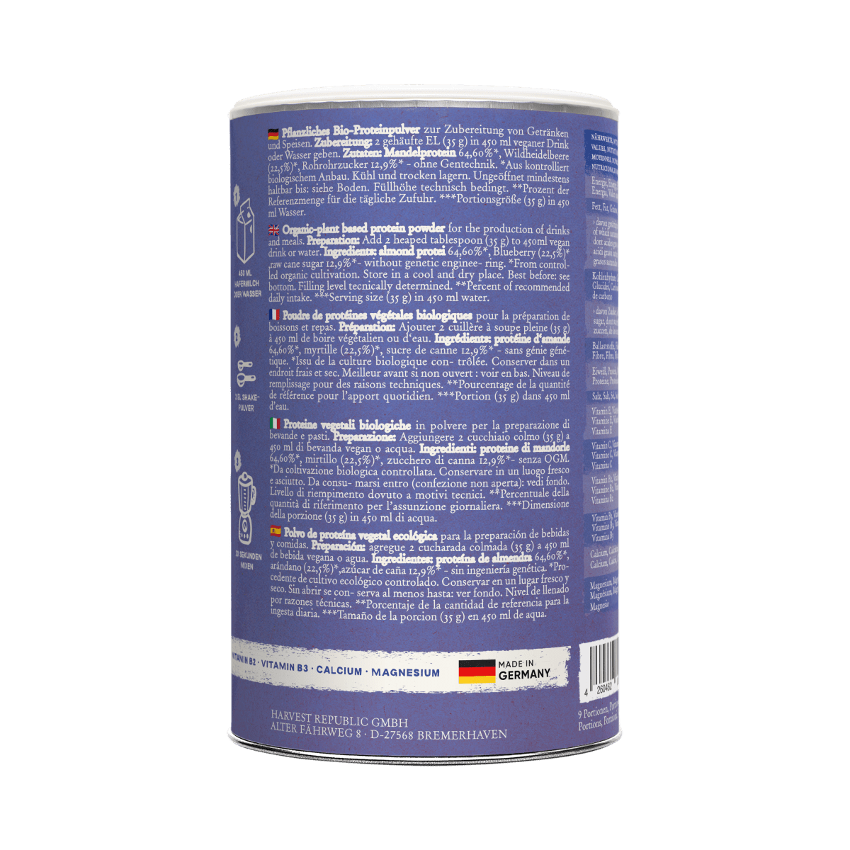 Almond Protein - Wild Blueberry - Harvest Republic