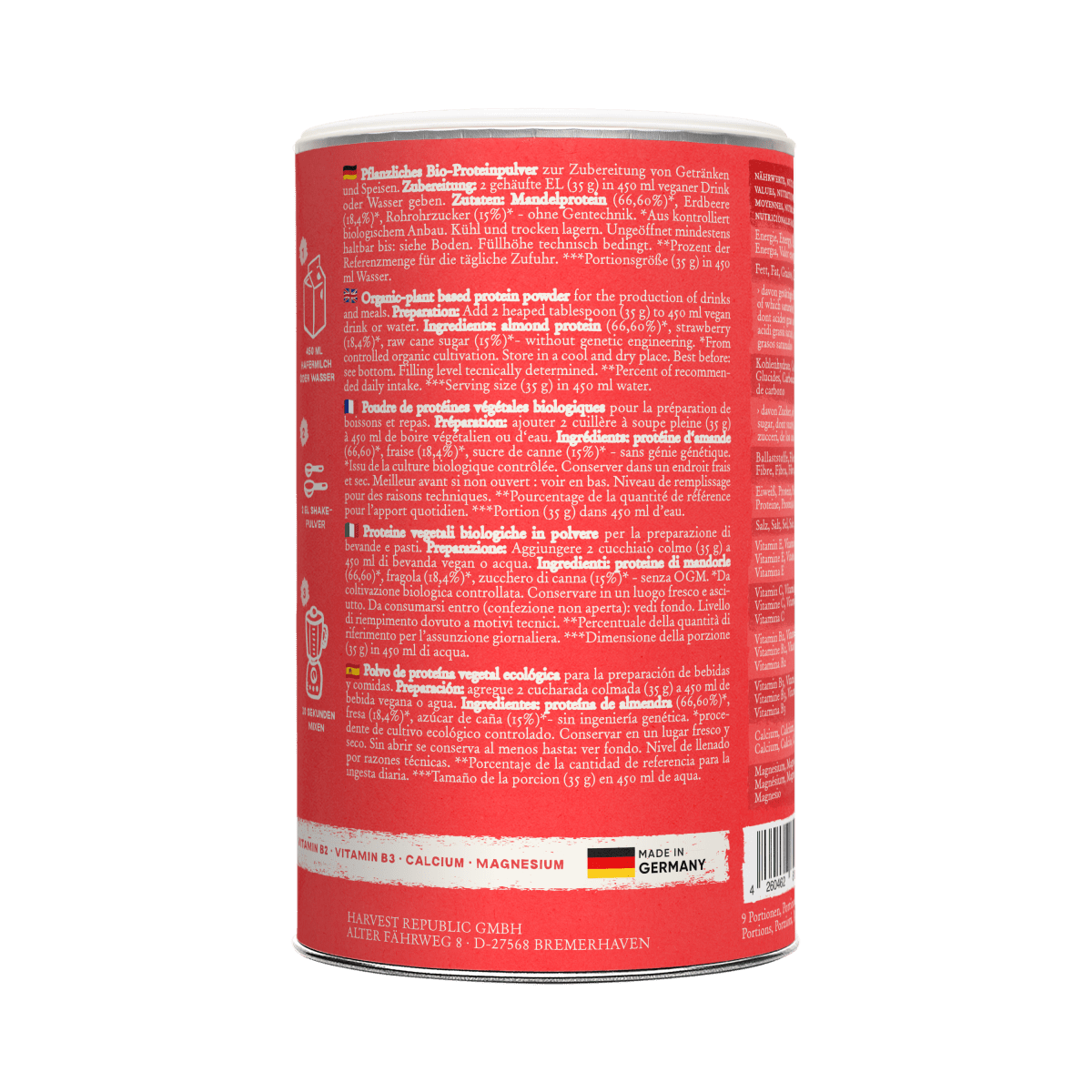 Almond Protein - Strawberry - Harvest Republic