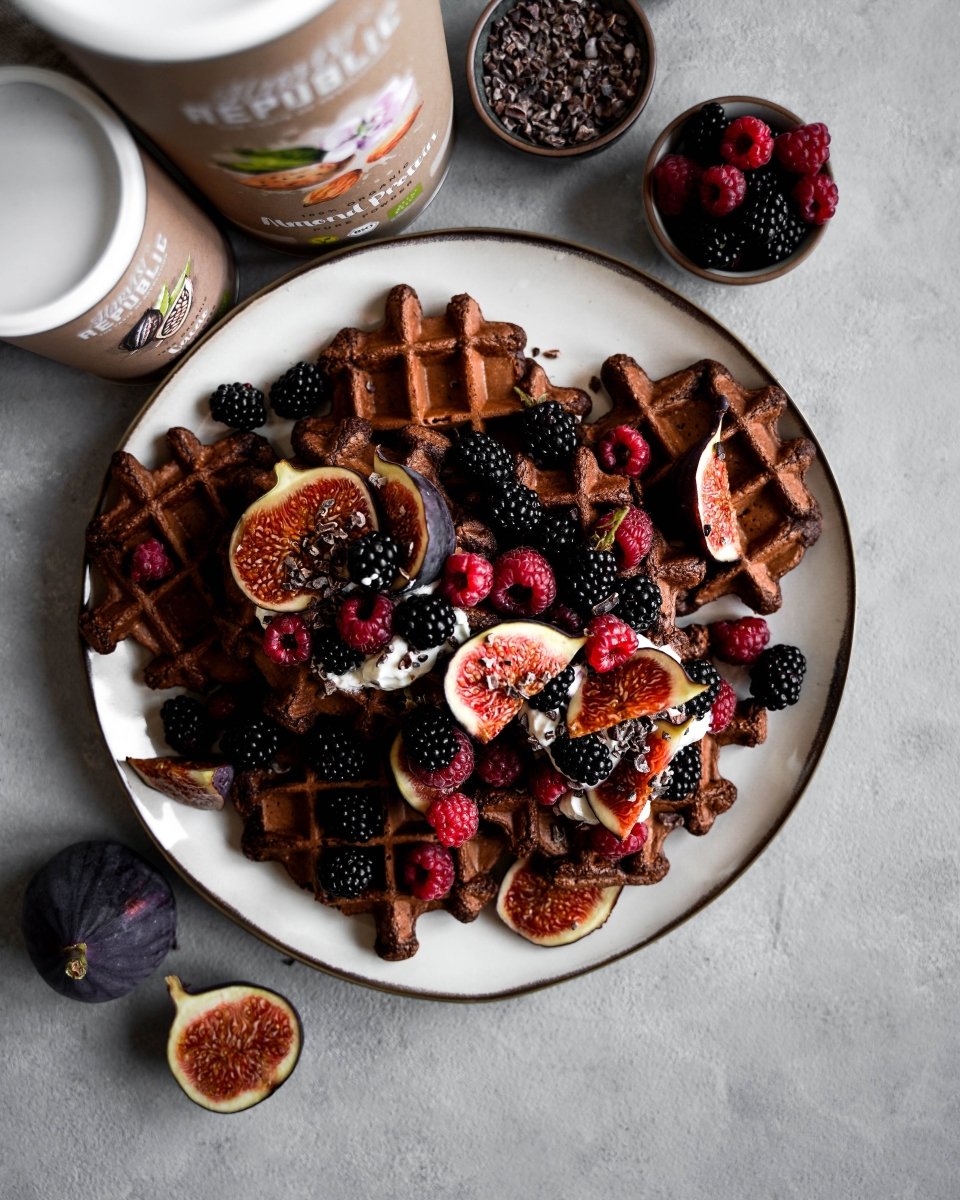 Vegan Protein Schoko Waffeln